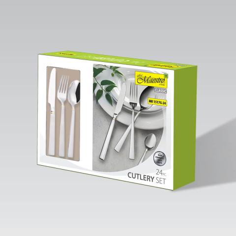 Zestaw sztućców 24 elementy 18/10 stal nierdzewna MR1517G-24