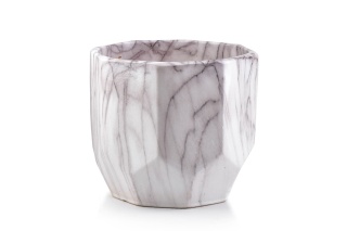 Marmurkowa doniczka osłonka NEVA MARBLE XL na prezent