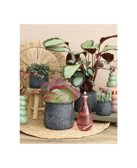 Osłonka doniczka ceramiczna Duke na kwiaty grafitowa matowa