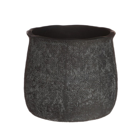 Osłonka doniczka ceramiczna Duke na kwiaty grafitowa matowa