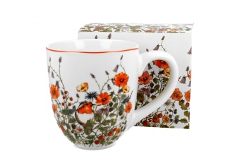 Ogromny kubek kubas porcelanowy jumbo wild bird kwiaty