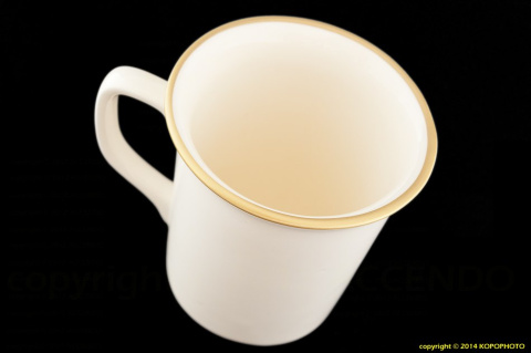 Duży kubek 450ml kremowy Mieroszów ceramika polska