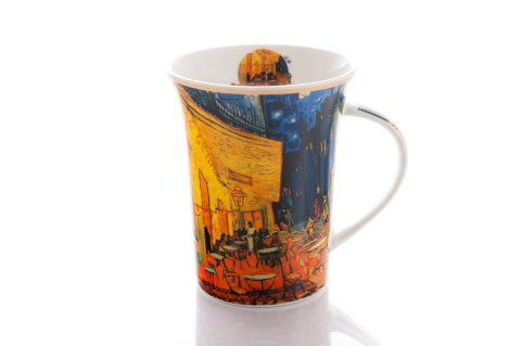 KUBEK PORCELANA CARMANI VAN GOGH KAWIARENKA NOCĄ