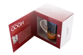 KUBEK PORCELANA CARMANI VAN GOGH KAWIARENKA NOCĄ