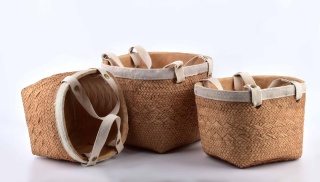 Ceramiczna osłonka doniczka Rosita na kwiaty boho koszyk