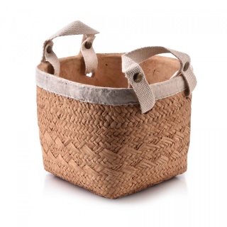 Ceramiczna osłonka doniczka Rosita na kwiaty boho koszyk