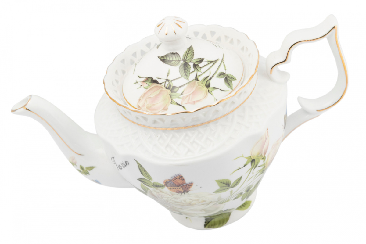 Dzbanek czajnik do herbaty 1l róża herbaciana na prezent