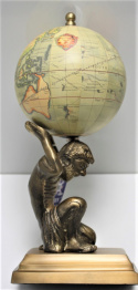 Globus ozdobny dekoracyjny do biura prezent rzeźba