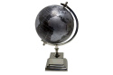 Globus ozdobny dekoracyjny do biura prezent srebny