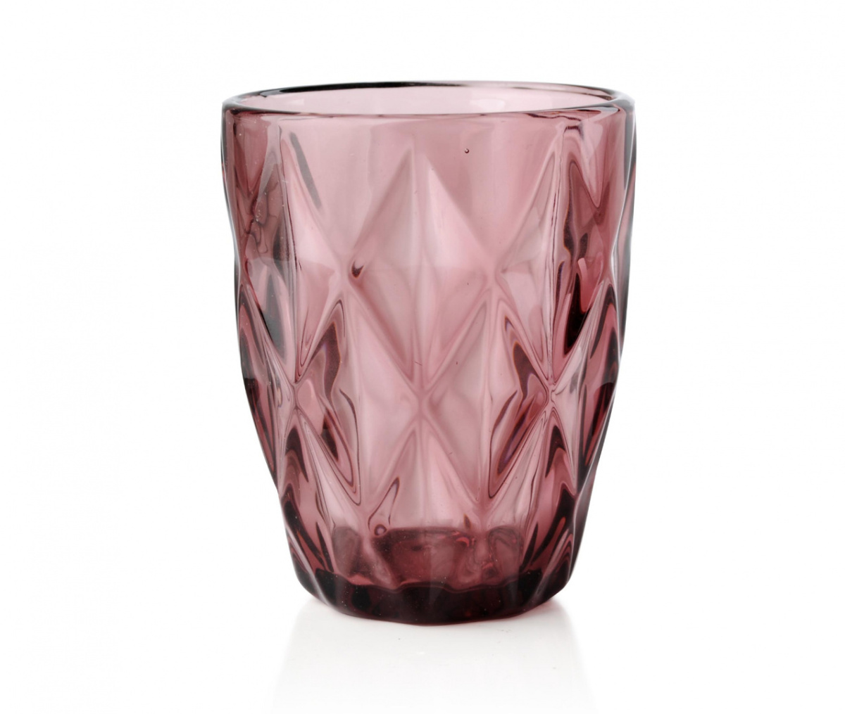 Zestaw 6 szklanek Elise Pink różowe do wody na prezent