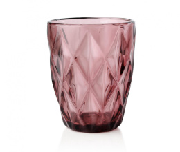 Zestaw 6 szklanek Elise Pink różowe do wody na prezent