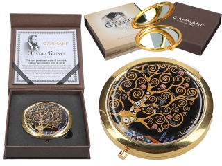 Lusterko ozdobne kieszonkowe Klimt Drzewo życia do torebki