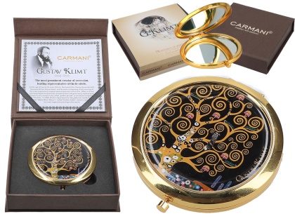 Lusterko ozdobne kieszonkowe Klimt Drzewo życia do torebki