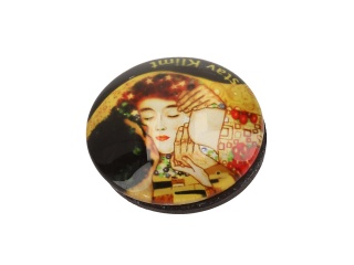 Magnes na lodówkę 3cm szklany do wieszania Klimt Pocałunek