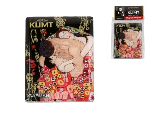 Magnes na lodówkę szklany do wieszania Klimt Rodzina