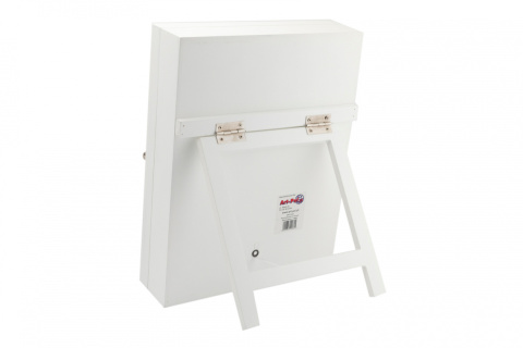 Ozdobna szkatułka szafka na biżuterię biała z lusterkiem