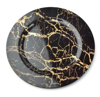 Podkładka ozdobna podtalerz Blanche okrągły czarny