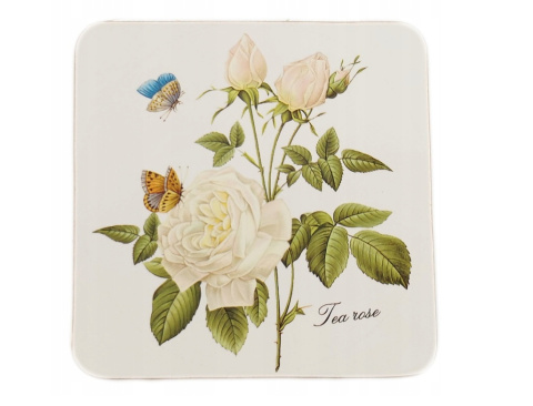 Podkładki korkowe 6 szt pod kubek kufel róże herbaciane