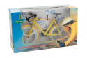 Replika roweru na prezent dla rowerzysty kolarka żółta