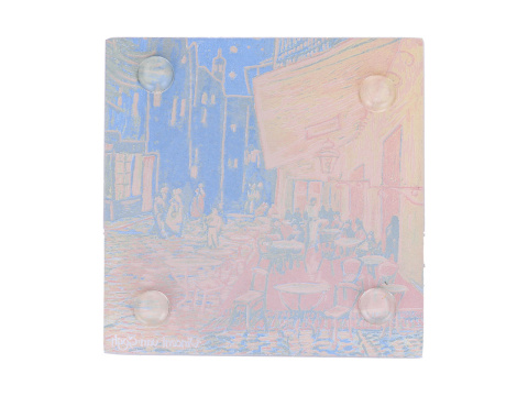 Talerzyk szklana podkładka Carmani Gogh Taras kawiarni nocą