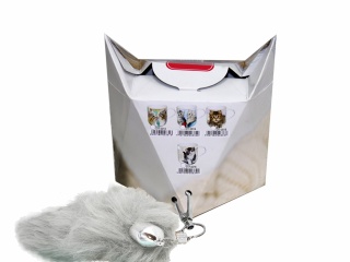 Carmani kubek koty bliźniaki na prezent w pudełku z kitą