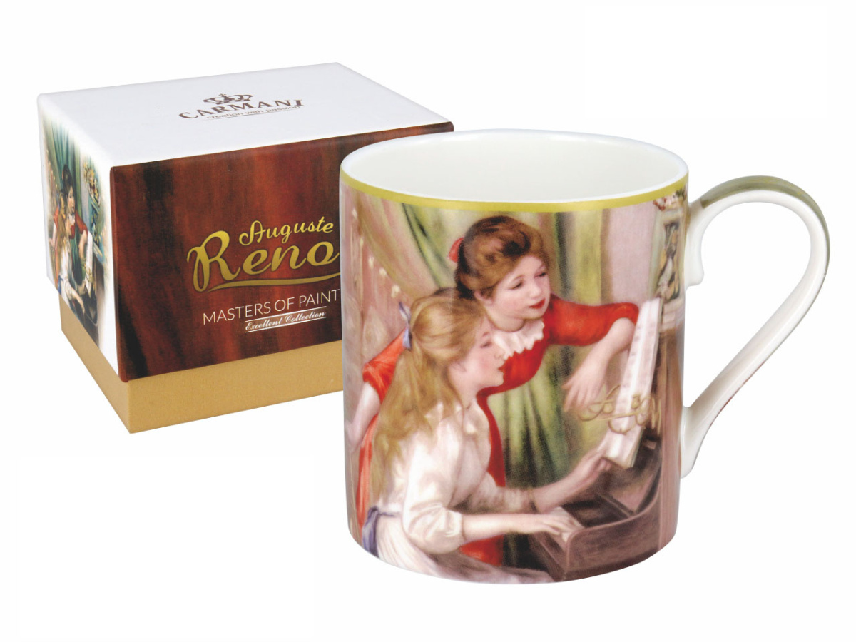 Carmani kubek do kawy na prezent Renoir Dziewczęta pianino