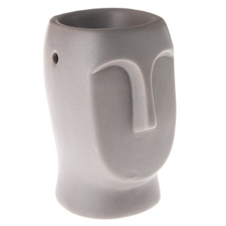 Ceramiczny kominek na wosk olejek zapachowy szary posąg