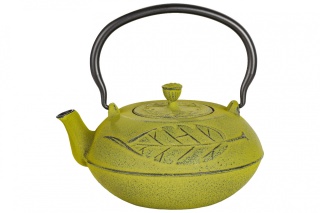 Dzbanek żeliwny do herbaty zielony z filtrem 1100 ml