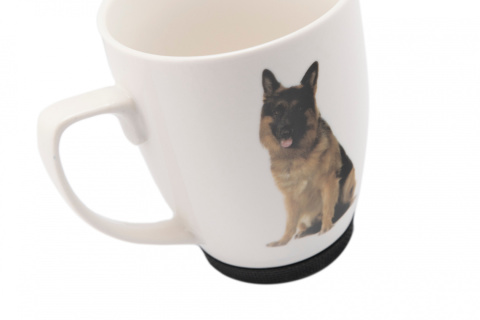 Kubek w pudełku porcelana na prezent pies owczarek Queen