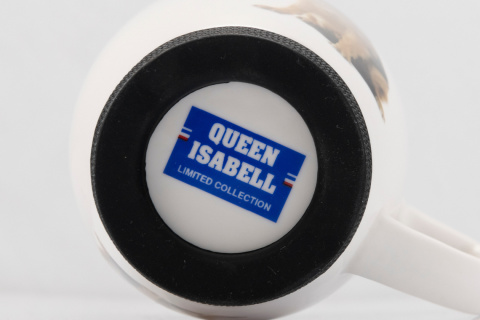 Kubek w pudełku porcelana na prezent pies owczarek Queen