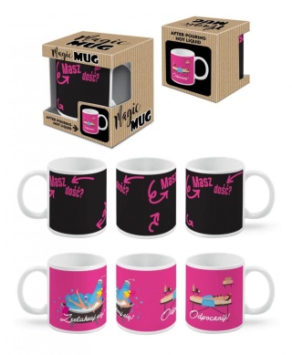 Śmieszny magiczny kubek prezent dla żony kobiety z nadrukiem