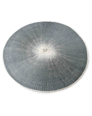 Nowoczesna okrągła mata stołowa szara 38 cm