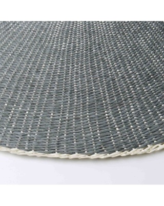 Nowoczesna okrągła mata stołowa szara 38 cm