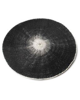 Nowoczesna okrągła mata stołowa czarna 38 cm