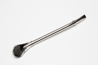 Stalowa bombilla do herbaty yerba mate 19,7 cm srebrna