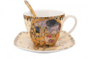 Zestaw 2 filiżanki porcelana Klimt Pocałunek Queen Isabell