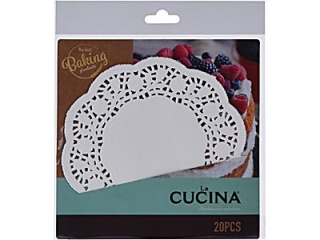 Komplet 20 serwet ażurowych 16,5 cm serwetki papierowe