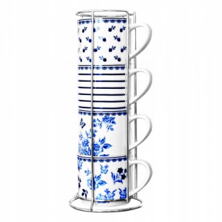 Zestaw 4 kubki na stojaku Magnoble na prezent kwiaty