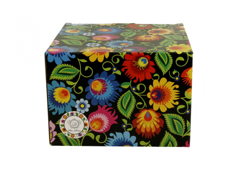 Komplet filiżanka jumbo ze spodkiem Etnic kwiaty do herbaty