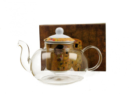 Zestaw szklany dzbanek z filtrem do herbaty The Kiss Klimt