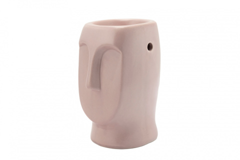 Ceramiczny kominek na wosk olejek zapachowy różowy posąg