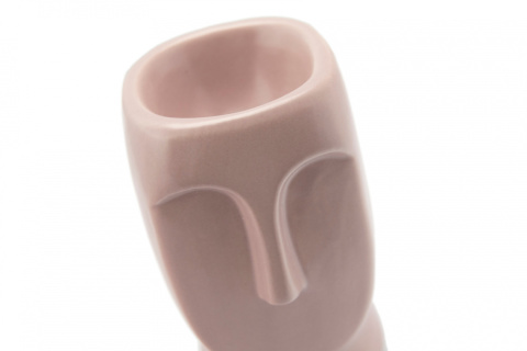 Ceramiczny kominek na wosk olejek zapachowy różowy posąg