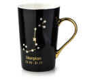 Czarny kubek do herbaty kawy znak zodiaku Skorpion prezent