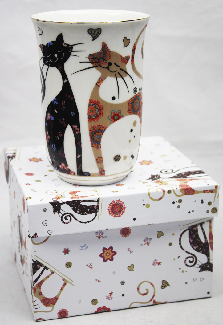 Duży kubek do kawy zakochane koty kot Queen Isabell prezent
