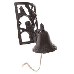 Dzwon żeliwny do powieszenia dzwonek do drzwi ozdoba ptaki