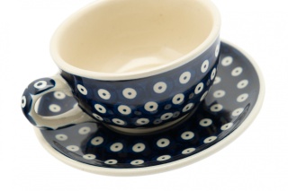 Filiżanka z ceramiki Bolesławiec oryginalny klasyczny wzór