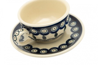 Filiżanka z ceramiki Bolesławiec oryginalny klasyczny wzór
