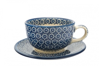 Filiżanka z ceramiki Bolesławiec oryginalny unikalny wzór