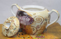 Komplet do kawy cukiernica mlecznik Klimt Pocałunek prezent