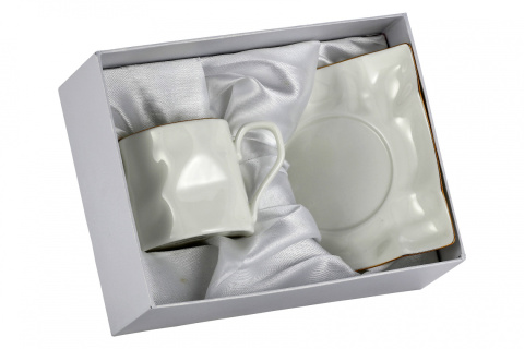 Komplet filiżanka do herbaty kawy w prezentowym pudełku